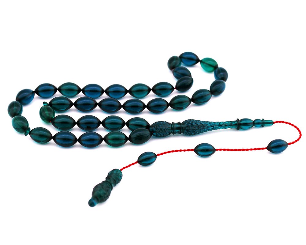 Usta İşi Kalem İşçilik İmameli Sıkma Kehribar Tesbih (Model-1) - 1