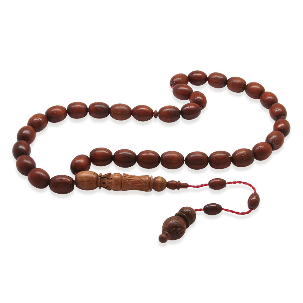 Venge Ağacı Tesbih - Koleksiyonluk - Sistemli - Usta İşçilikli - Kahverengi - Özel Kesim - 4