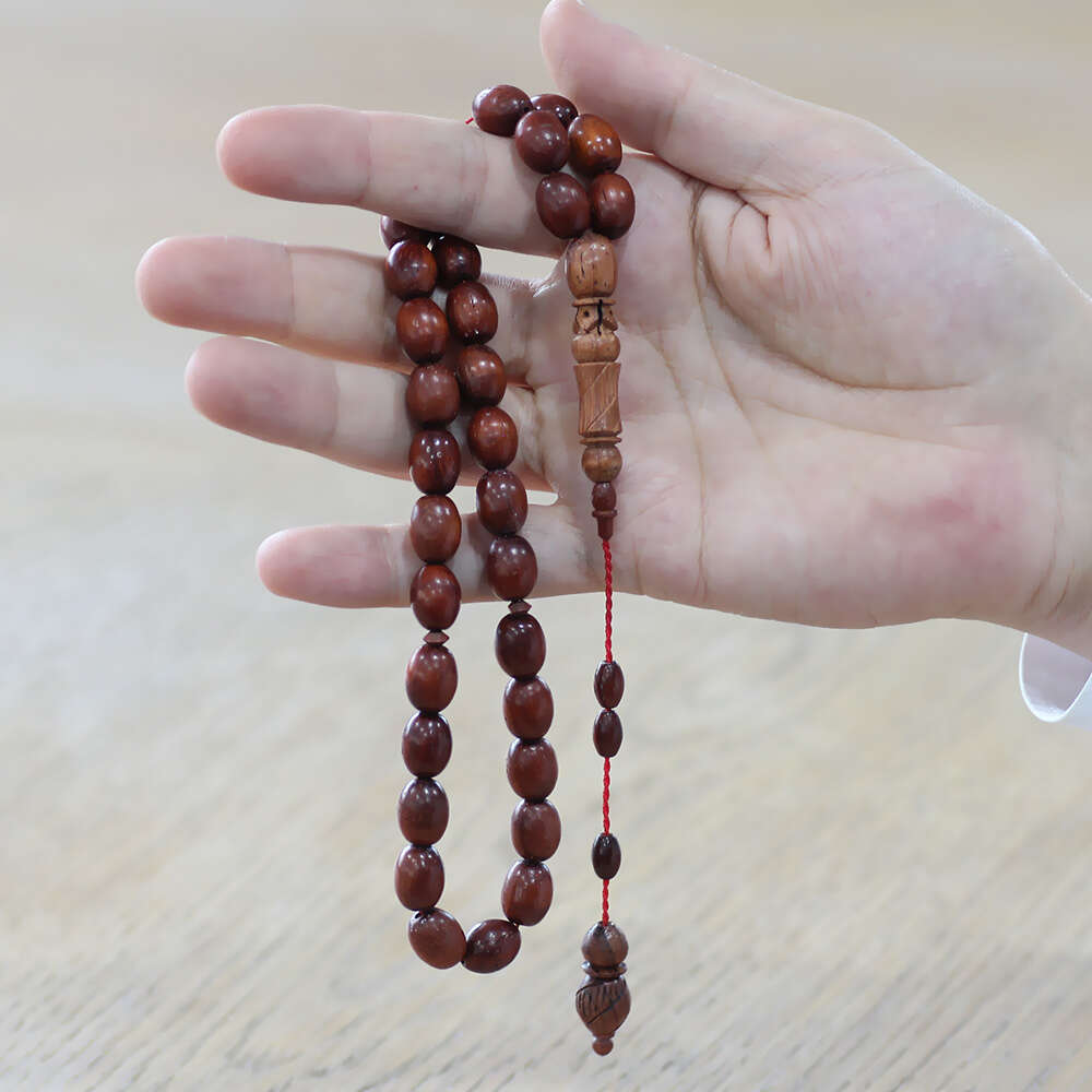 Venge Ağacı Tesbih - Koleksiyonluk - Sistemli - Usta İşçilikli - Kahverengi - Özel Kesim - 2