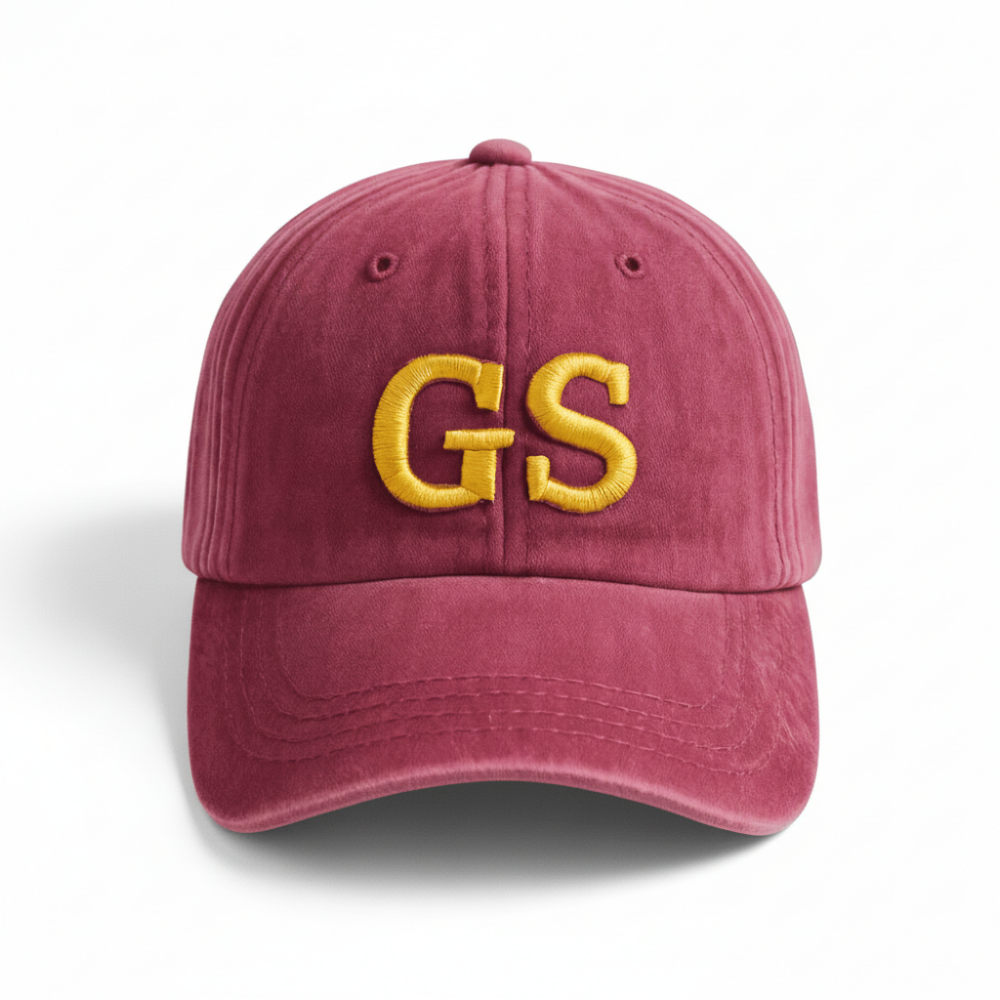İsme Özel Nakışlı Bordo Vintage Stil Eskitme Kumaş Ayarlanabilir Unisex Beyzbol Şapkası - 4
