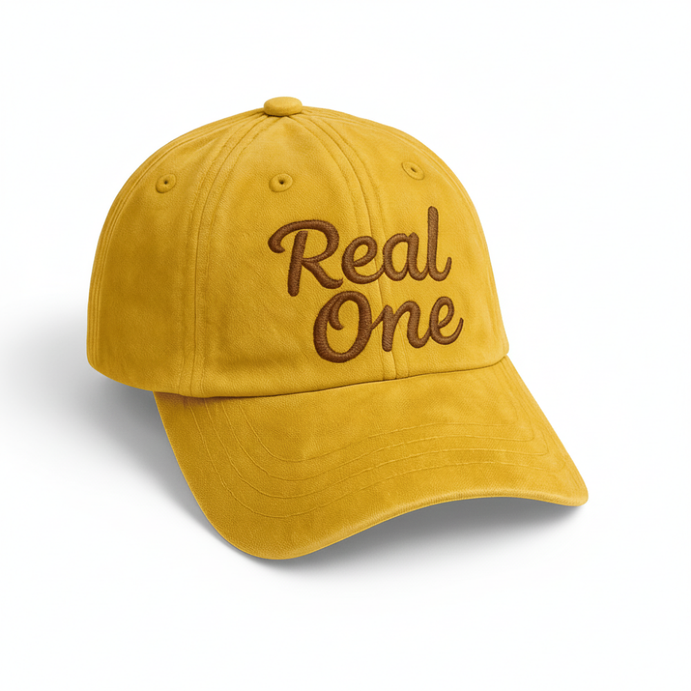 İsme Özel Nakışlı Sarı Vintage Stil Eskitme Kumaş Ayarlanabilir Unisex Beyzbol Şapkası - 4