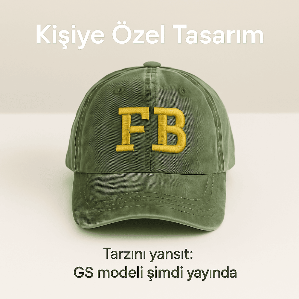 Kişiye Özel İsim Nakışlı Haki Vintage Stil Eskitme Kumaş Ayarlanabilir Unisex Beyzbol Şapkası - 2