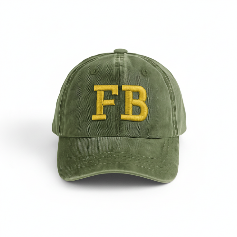 İsme Özel Nakışlı Haki Vintage Stil Eskitme Kumaş Ayarlanabilir Unisex Beyzbol Şapkası - 5