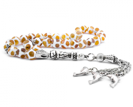 Yunus Balığı Püsküllü Akik Tesbih - Tesbihane