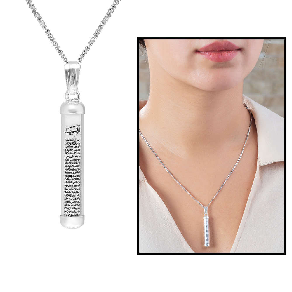 Zarif Tasarım 925 Ayar Gümüş Kadın Cevşen Kolye - 2