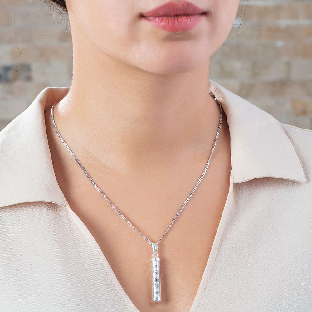 Zarif Tasarım 925 Ayar Gümüş Kadın Cevşen Kolye - 3