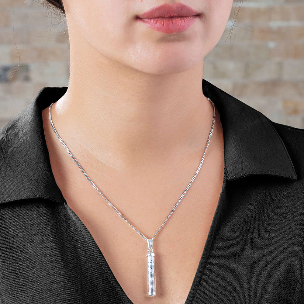 Zarif Tasarım 925 Ayar Gümüş Kadın Cevşen Kolye - 5