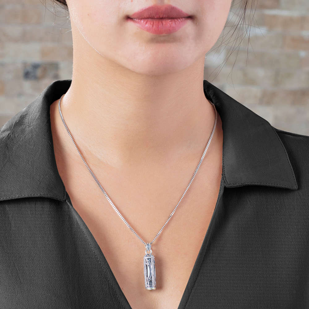 Zülfikar Kılıç İşlemeli 925 Ayar Gümüş Kadın Cevşen Kolye - 5