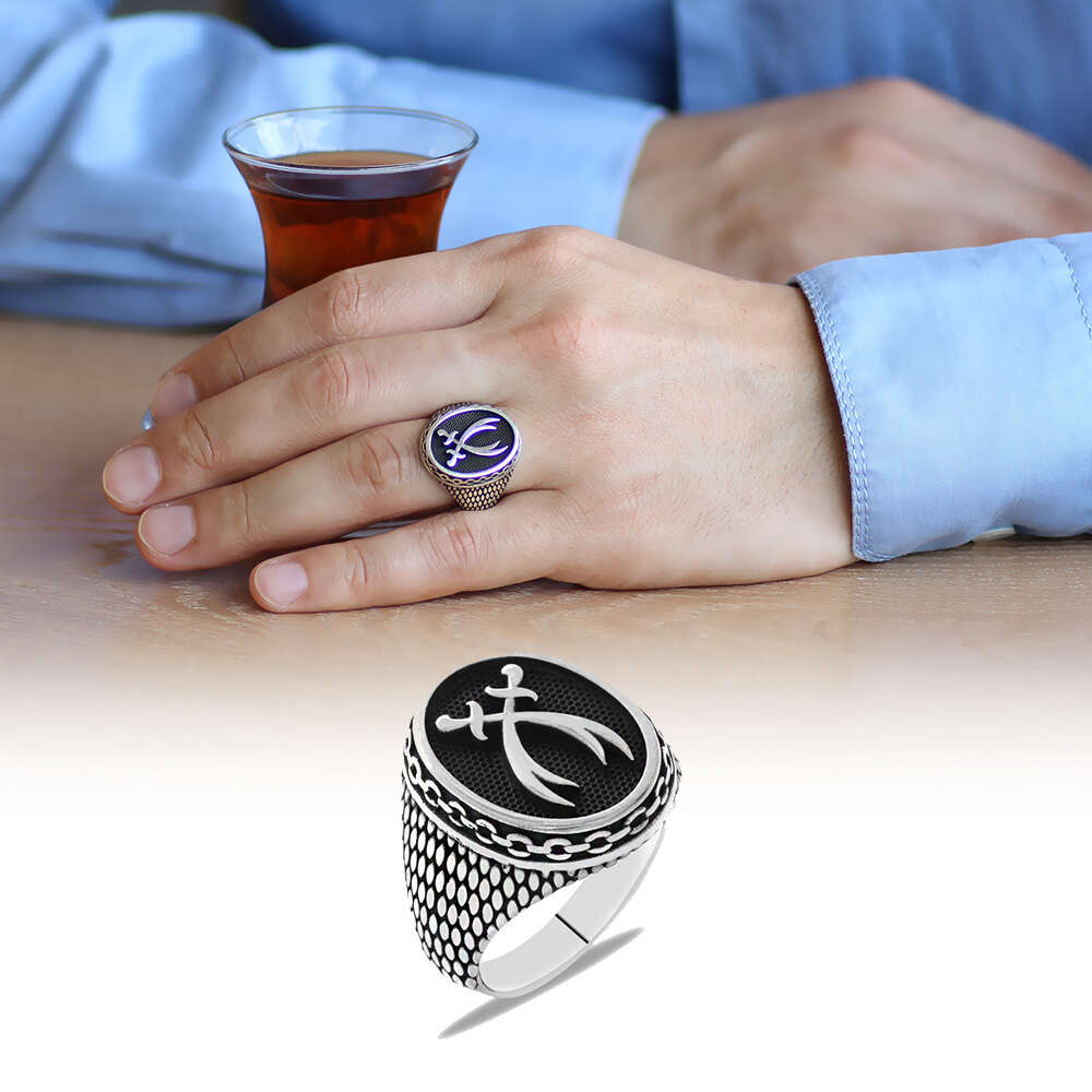 Zülfikar Kılıcı Temalı 925 Ayar Gümüş Erkek Yüzük - 1